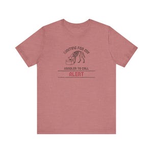 AKC Scentwork Nosework T-shirt Waiting On My Handler TO Call Alert Unisex Jersey Short Sleeve Tee