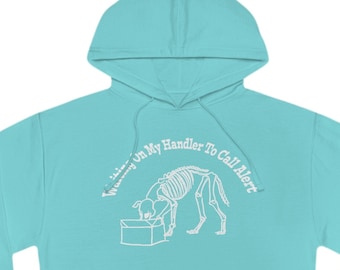 Waiting On My Handler To Call Alert AKC Scentwork gift NACSW Nosework gift Hoodie Sweatshirt Scent work Gift  Nose work gift dog skeleton
