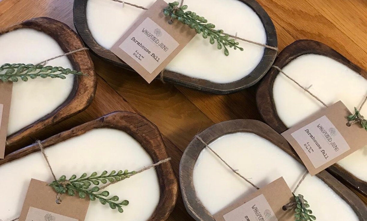 Dough Bowl Candlegifts for Herfarmhouse Candlesoy Dough Etsy