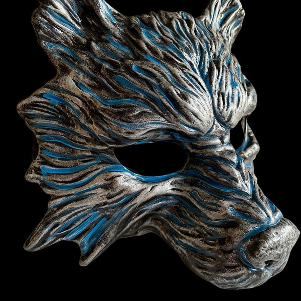 Masque de loup, Masque de mascarade, Masque pour lui, Masque pour elle, Masque fantastique, Mascarade fantastique, Masque d'Halloween, Déguisement de loup, Cosplay