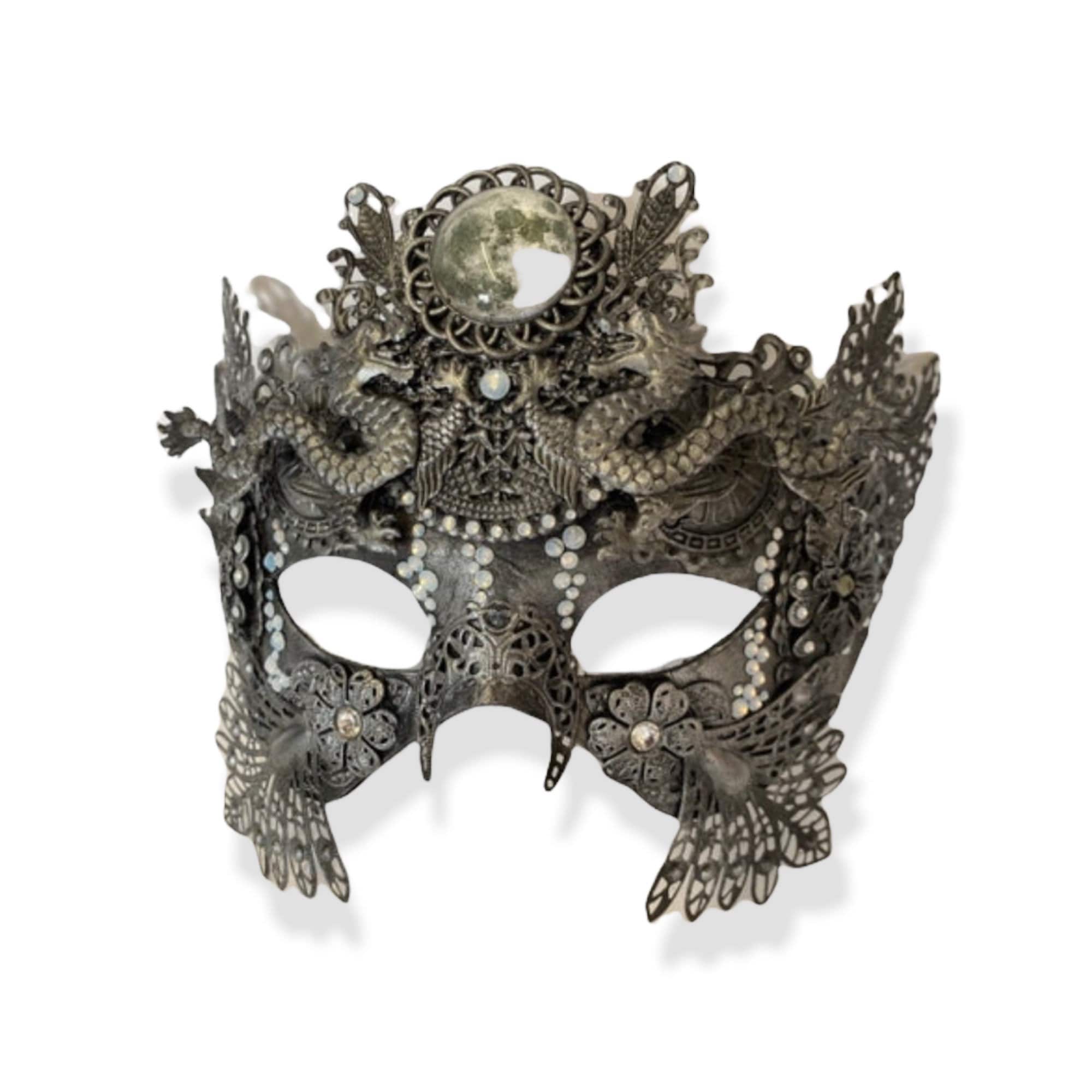 Masqueradeティモリス Gothic Moon Mask, Blind Masquerade Mask, Dark Fantasy Mask