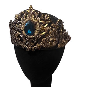 Baroque Fantasy Crown, Cosplay Headpiece, Gothic Headpiece, Goth Head Band, Cosplay Crown, Fantasy Crowns, Larp Headpiece, Prom Accessory
