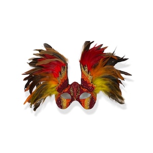 Phoenix masquerade mask women, rhinestone mask red phoenix costume accessories, masked ball mask, burlesque mask, fawkes phoenix cosplay