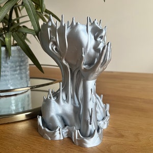 Melted Lady Planter, Goddess Head Feminine Planter, Female Home Decor, Unique Planter,  Melted Woman Plant Pot, Unique Home Gifts for her