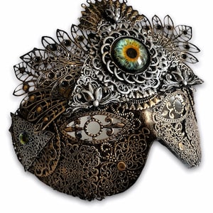 Máscara gótica masculina, máscara gótica para ela, máscara ocular, máscara de Halloween, máscara larp, máscara steampunk, máscara druida, máscara de bruxa