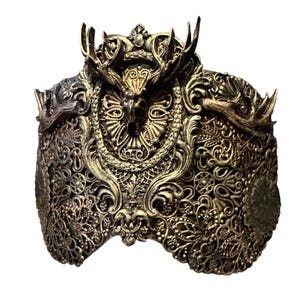 Stag Skull Masquerade Mask: Gothic Pagan Blind Mask