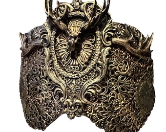Stag Skull Masquerade Mask: Gothic Pagan Blind Mask, Halloween mask