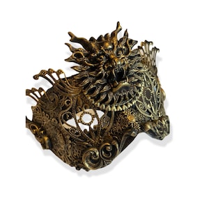 Blind Mask Gothic, Masquerade Mask, Dragon Mask, Halloween Mask, Demon Mask, Japanese Dragon Mask, Occult Mask, Masks for him, Masks for her