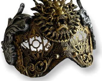 Blind mask gothic,Dragon Mask, Fantasy mask, Cosplay Mask, Masks for him, Masks for her, Halloween Mask, Dragon Mask, Gothic masks for her
