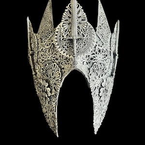 Gothic Blind Mask, Medieval Larp Mask for men, Horror, Fantasy, Demon, Cosplay, Witch, Druid Costume.