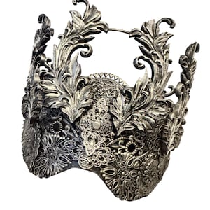 Blind Gothic Mask, Filigree Masquerade Mask for men, Baroque Fantasy Mask for her, Halloween Mask, LARP mask, witchy mask, vampire mask