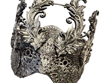 Masque gothique aveugle, masque de mascarade en filigrane pour homme, masque baroque fantastique pour elle, masque d'Halloween, masque GN, masque de sorcière, masque de vampire