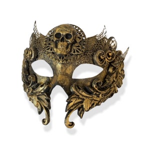 Gothic Masquerade Mask, Skull Mask, Masquerade Mask for men, Pagan Mask for women, Cult Mask, Theatre Mask, Vampire Mask, Venetian Mask