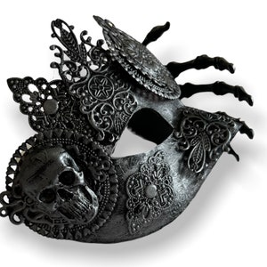 Gothic Skeleton Mask, alternative masquerade, fantasy mask, horror mask, witch mask, occult mask, cosplay mask