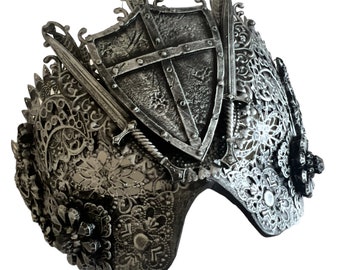 Gothic Filigree Mask: Medieval Viking Cosplay Masquerade Mask