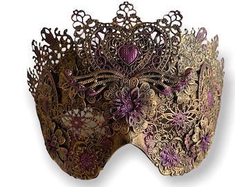 Blind Mask Gothic, masques de mascarade pour hommes, pour femmes, costume d'elfe noir, masque de fée sombre, cosplay dark fantasy, masque de mascarade aveugle