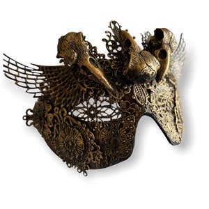 Gothic Blind Mask, Masquerade ball mask, fantasy cosplay mask, skull mask, day of the dead mask