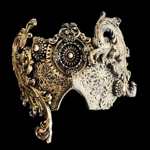 Blind Gothic Mask, Baroque Filigree Masquerade, Fantasy, Cosplay, Witch, Vampire, Gothcore, Larp, Mask