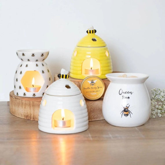 Bee Beehive Oil Burner Wax Warmer Beautiful Blooming Bugs Bees Present Gift  Spring Bug Mother's Day Gift House Warming Gift Easter Gift 