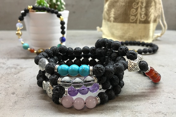 Sunstone and white jade gemstone bracelet set, silver coated lava stone  bracelets, gemstone bracelet set | Lava bead jewelry, Beads bracelet design,  Lava stone bracelet