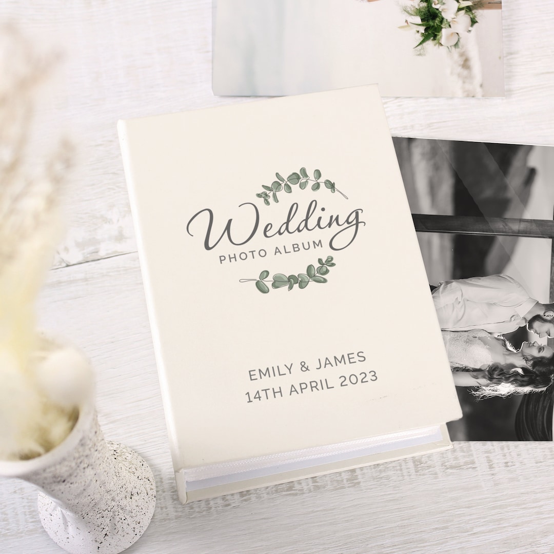 Personalised Wedding Photo Album. 6x4 Photo Album With Sleeves Fits