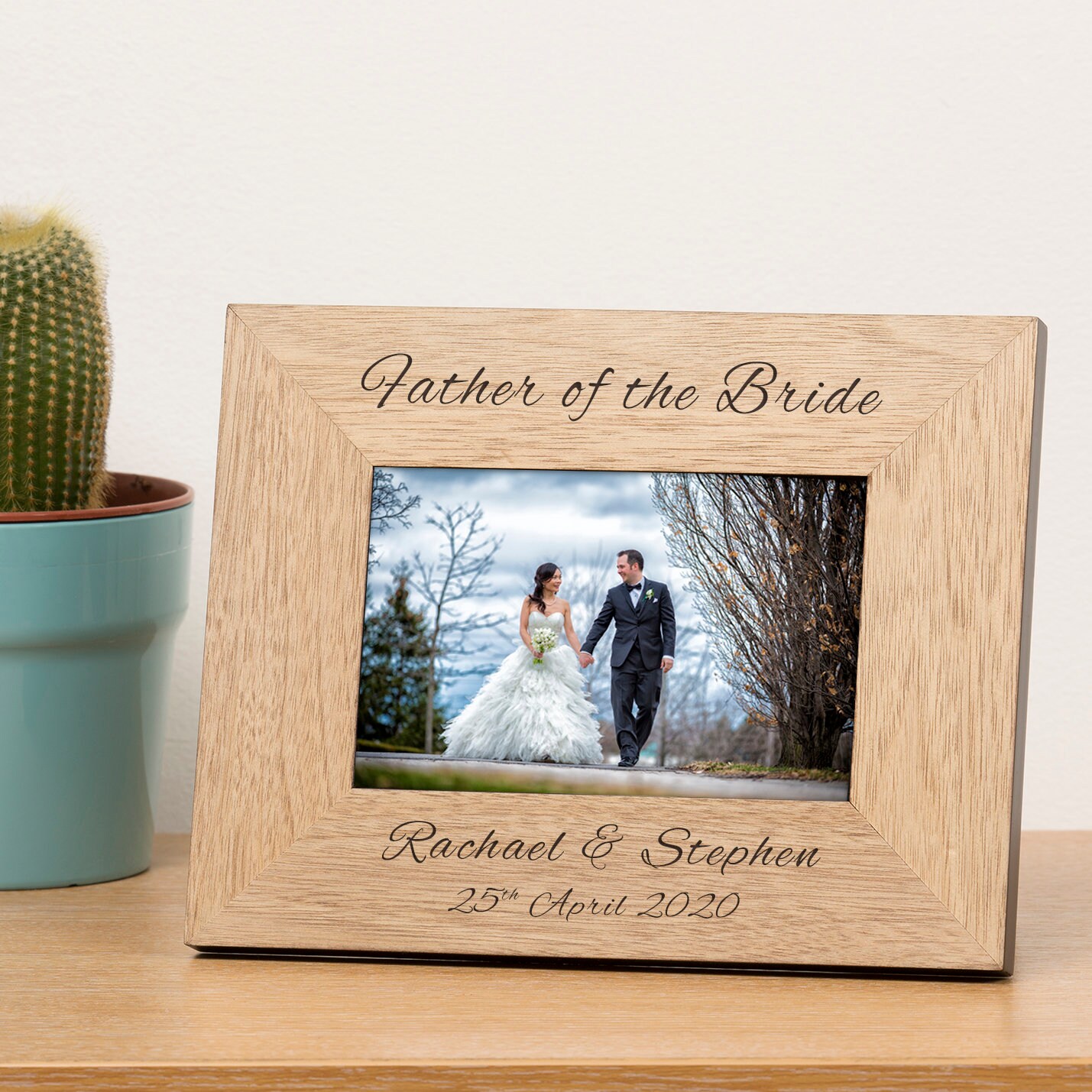Personalised Wedding Gift Photo Frame Wedding Day Dad Gift Etsy UK