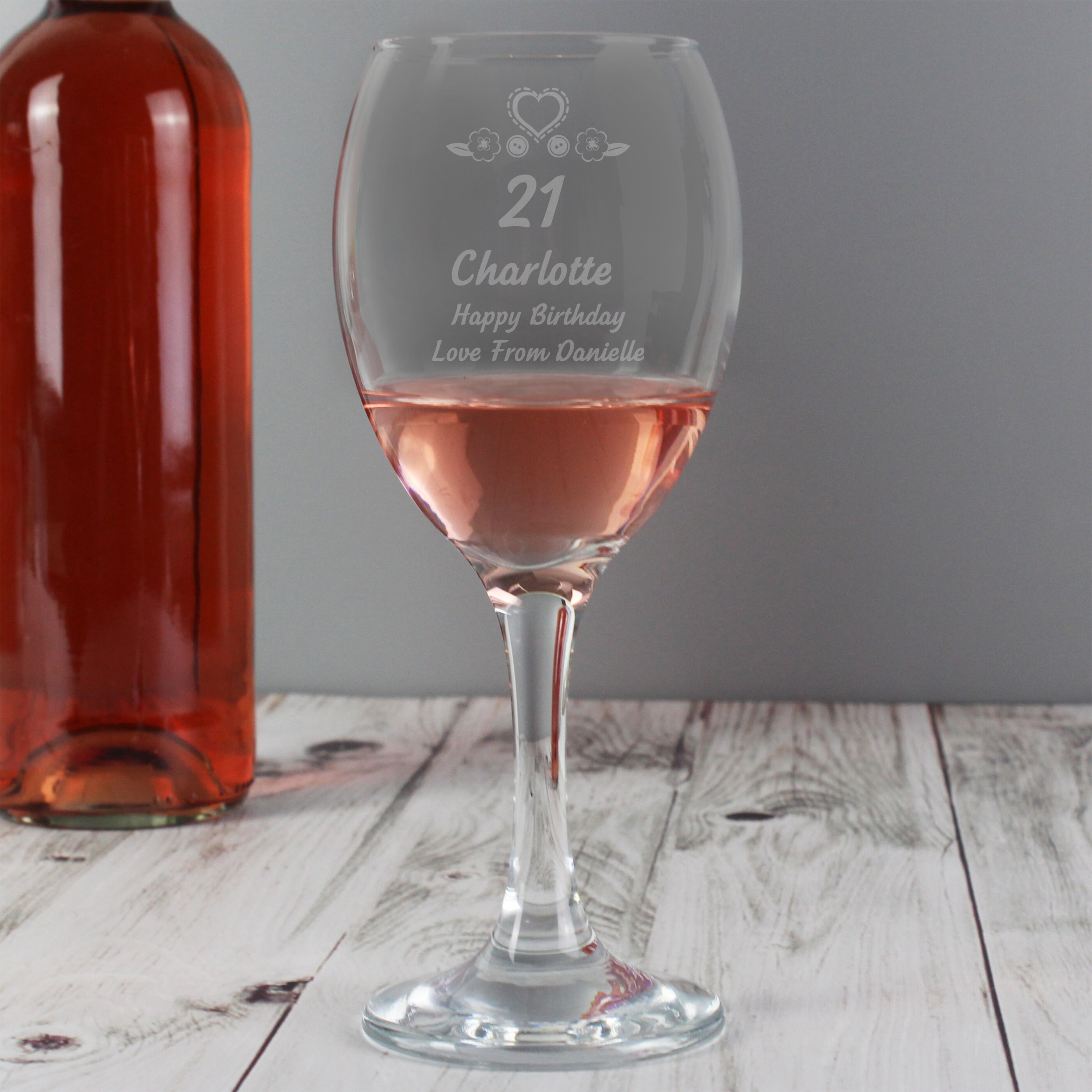 30th Birthday Etched Wine Glass - Design: TALK30 - Everything Etched