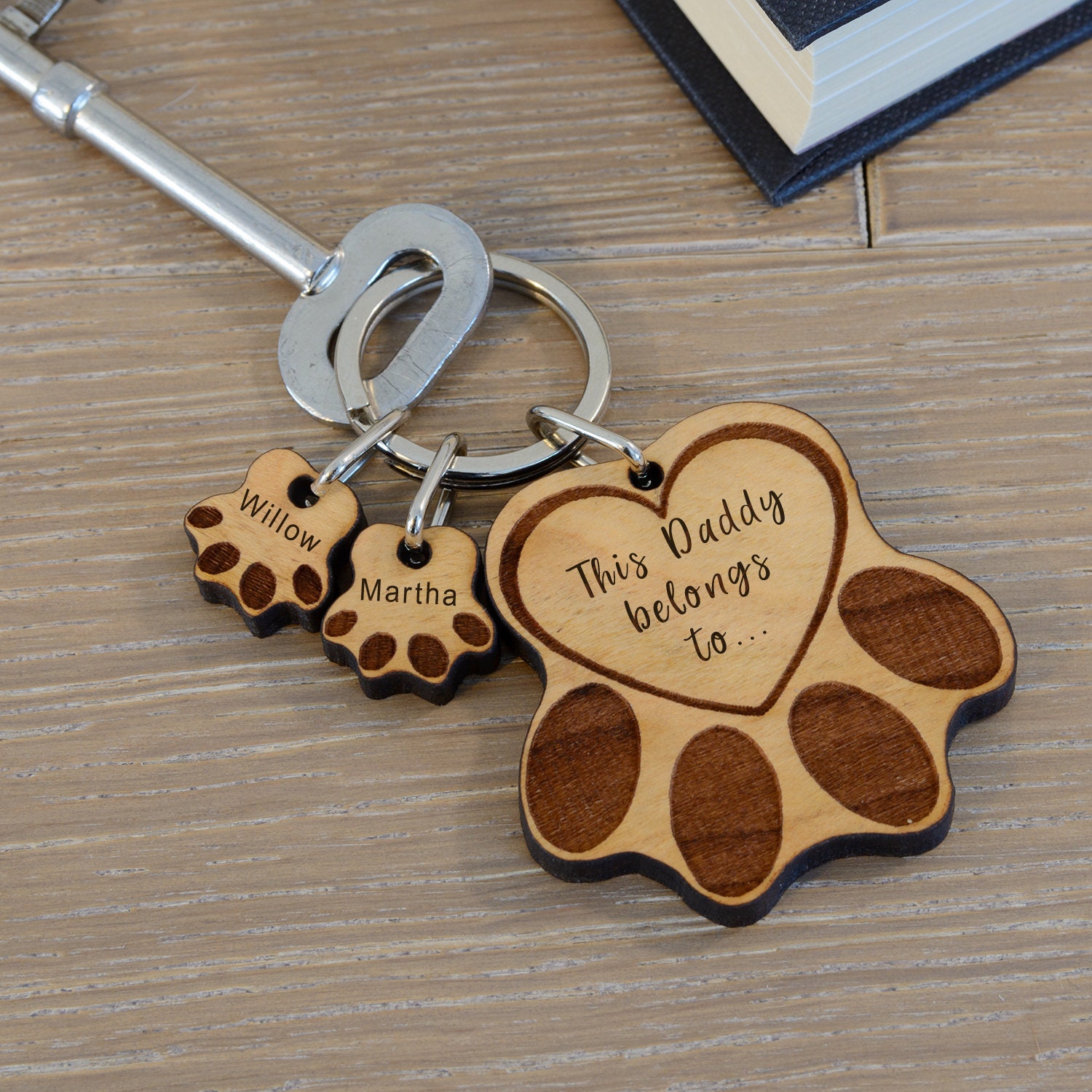 Personalised store dog keyrings