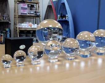 Crystal Ball, Clear Crystal Balls, High Quality Optical Glass Ball, Range of Sizes, Crystal Balls, Crystal Ball Gift