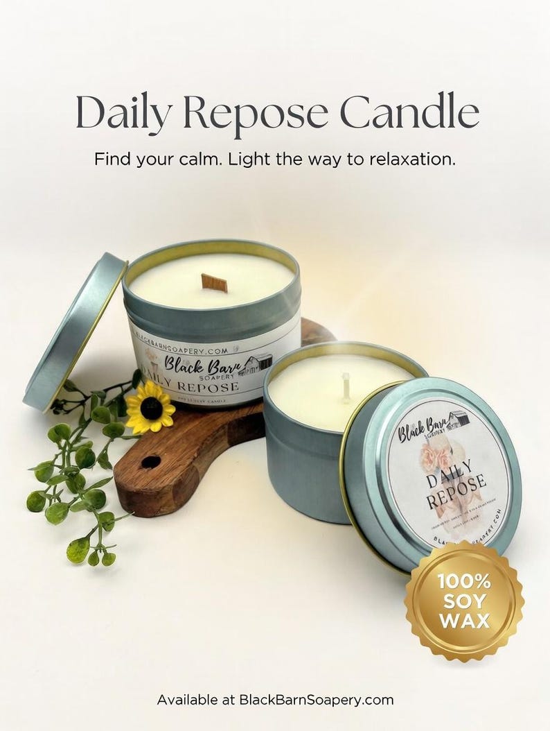 Daily Repose - 4oz / 8oz Candle Tin (Bohemian Fall) image 4
