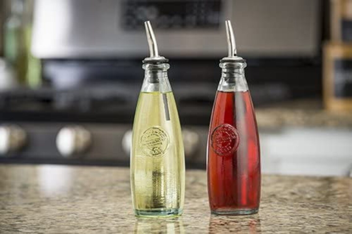 Tablecraft Oil & Vinegar Serving Bottle With Pourer 12 Oz Etsy