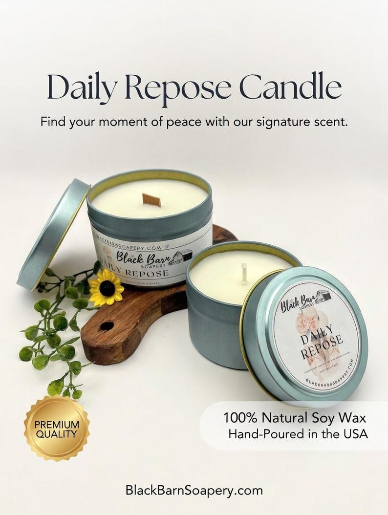 Daily Repose - 4oz / 8oz Candle Tin (Bohemian Fall) image 3