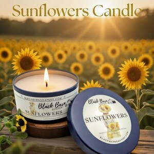 Sunflowers - 4oz / 8oz Candle Tin (Bohemian Fall) image 3
