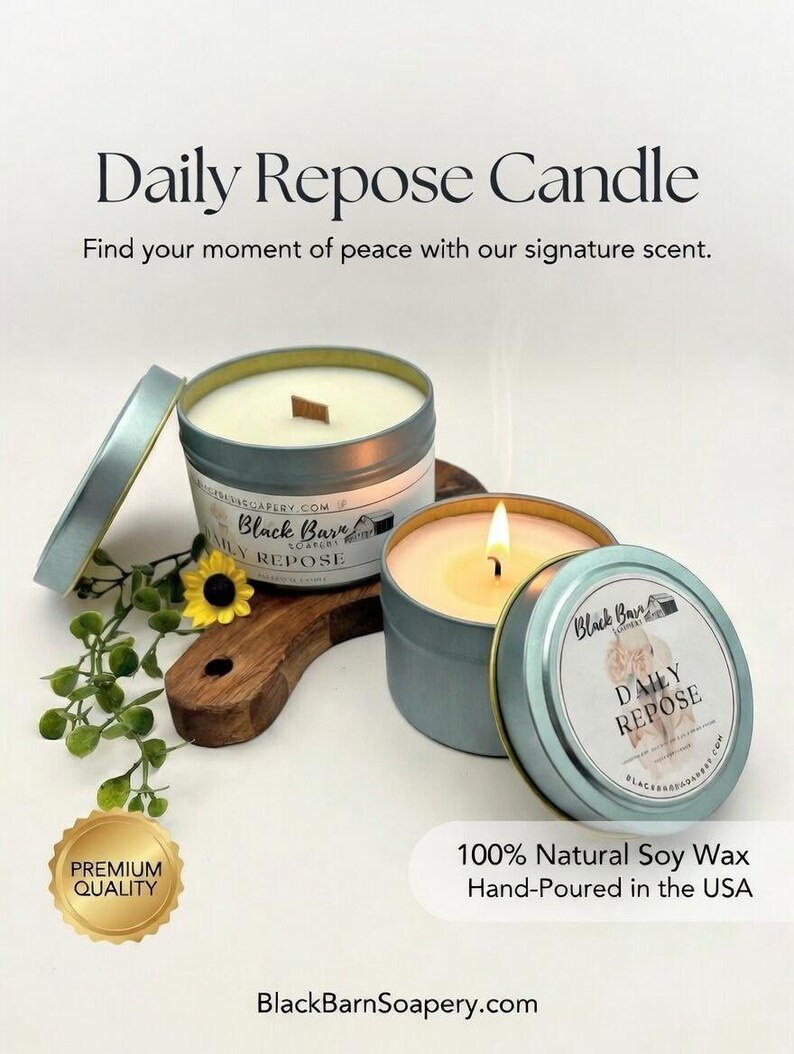 Daily Repose - 4oz / 8oz Candle Tin (Bohemian Fall) image 1
