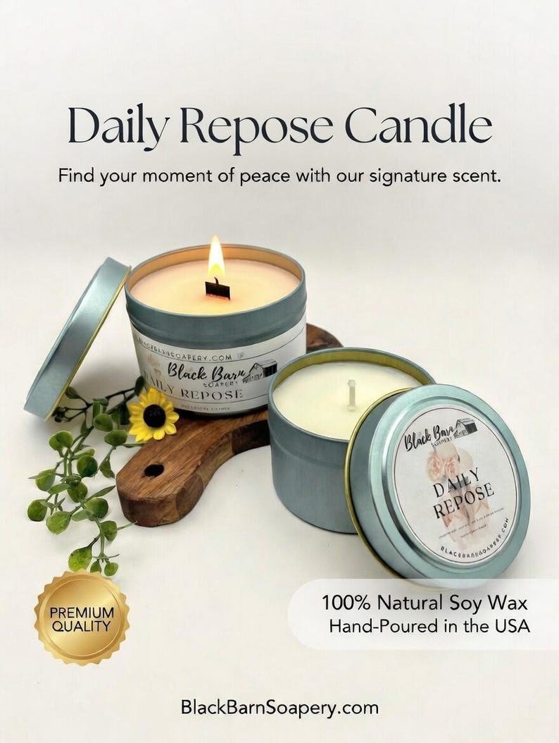 Daily Repose - 4oz / 8oz Candle Tin (Bohemian Fall) image 2