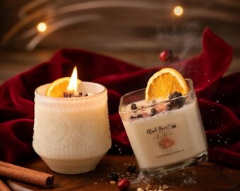 Spiced Cranberry  -  12 oz Wood wick Candle