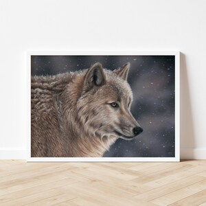 Wildlife Print | Wolf Illustration | Wildlife Wall Art | Wolf Print | Wildlife Home Decor | Animal Poster