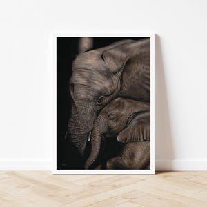 Wildlife Print | Elephant Illustration | Wildlife Wall Art | Elephant Print | Wildlife Home Decor | Animal Poster