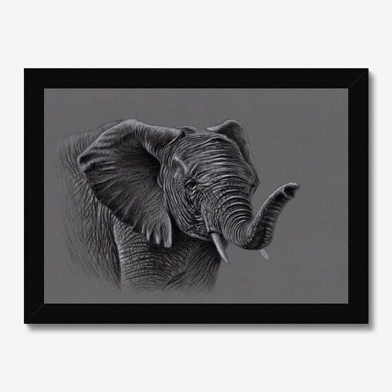 Huuraa Kulturbeutel Aus Filz Mit Elefant-Silhouette - 1 Liter Fassungsvermögen, Farbe Charcoal, 26x17 Cm
