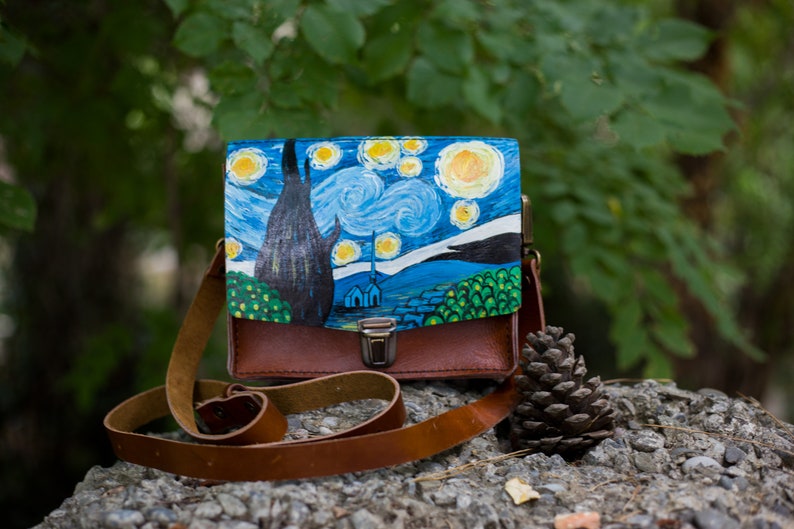 Crossbody bags for women vincent van gogh starry night