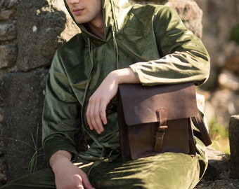 COSMO HANDMADE - Sling bag men, Leather sling bag, Cross body bag, Messenger bag, Shoulder bag men