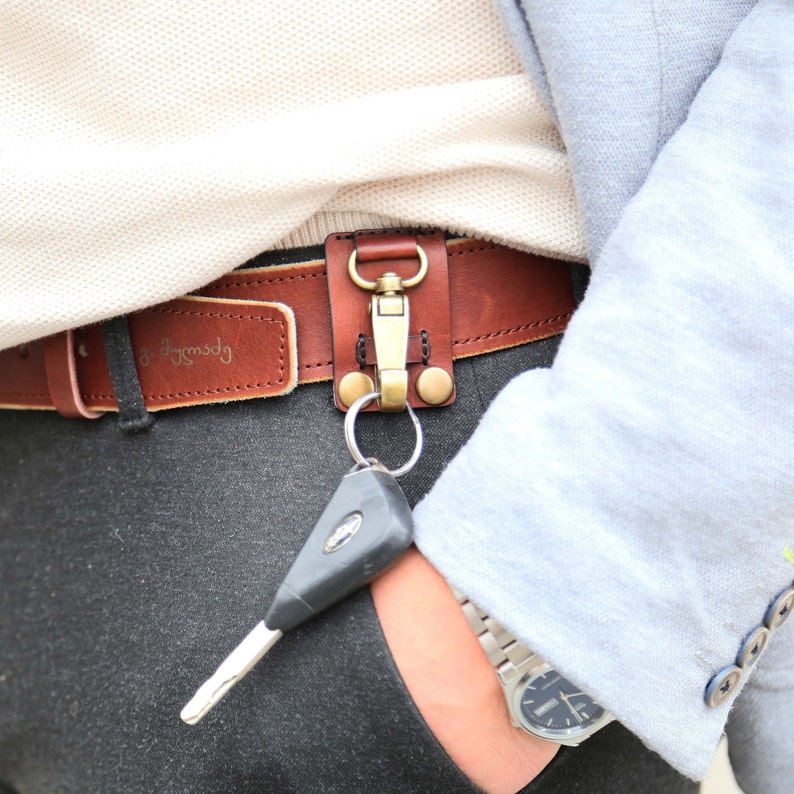 COSMO HANDMADE Custom leather keychain, Personalised leather keychain, Engraved leather custom keychain, keychain for boyfriend image 1