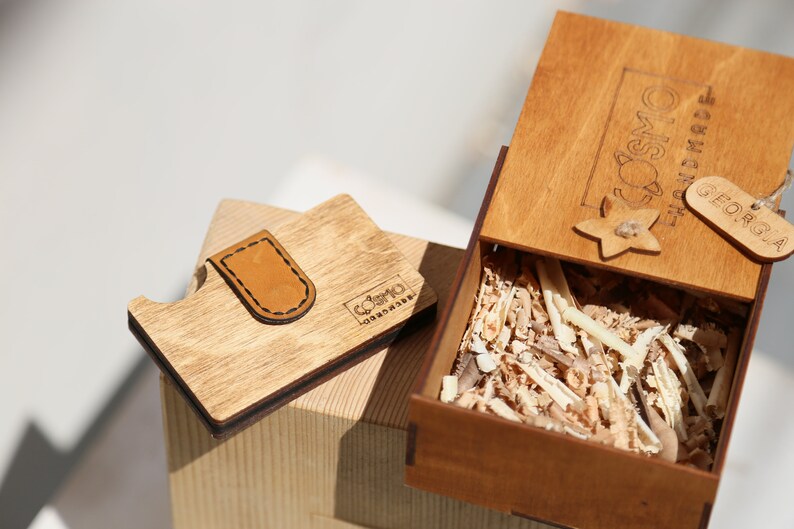 Wood Card Holder Wallet Wooden Credit Card Holder Wooden Etsy