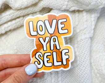 Vinyl Love Yourself Sticker, Journal Stickers,  Girl Power Sticker,  Laptop Sticker, Cute Stickers, Gifts Under 5, Love Yourself, In The UK