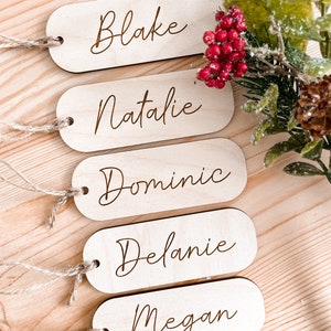 Christmas Stocking Tag-Personalized Christmas Name Tags-Stocking Tags-Wood Stocking Tags-Personalized Christmas Ornament-Rustic Christmas