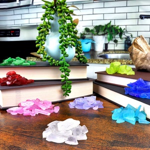 Frosted Sea Glass Pebbles | 1 lb | 8 Colors | Beach Decor, Vase Filler, Terrariums, Planters, Arts & Crafts, DIY Projects, Parties, Favors