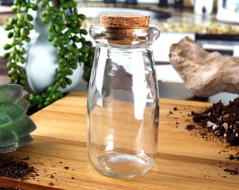 Glass Bottle With Cork Lid Terrarium | High-Quality | Clear Decorative Glassware | Accessories | DIY | Wedding Glassware | Wedding Decor