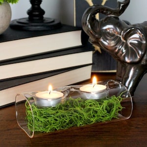 Hand Blown Tea Light Glass Holder, Cozy Home Decor, Glass Tube for Small Candles, Candle Light Holder, Votive Candle, Small Candle Holder