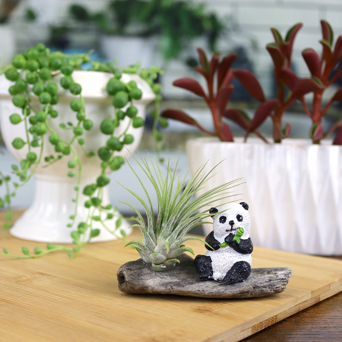 Mini Panda Driftwood Garden Miniature Panda Figures With - Etsy