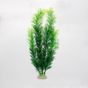 Green Faux Fern Aquarium Plants - 12 Inch Tall Realistic Looking Artificial Plants for Fish Tank Décor